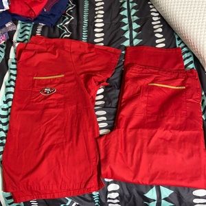 Scrub top and bottom